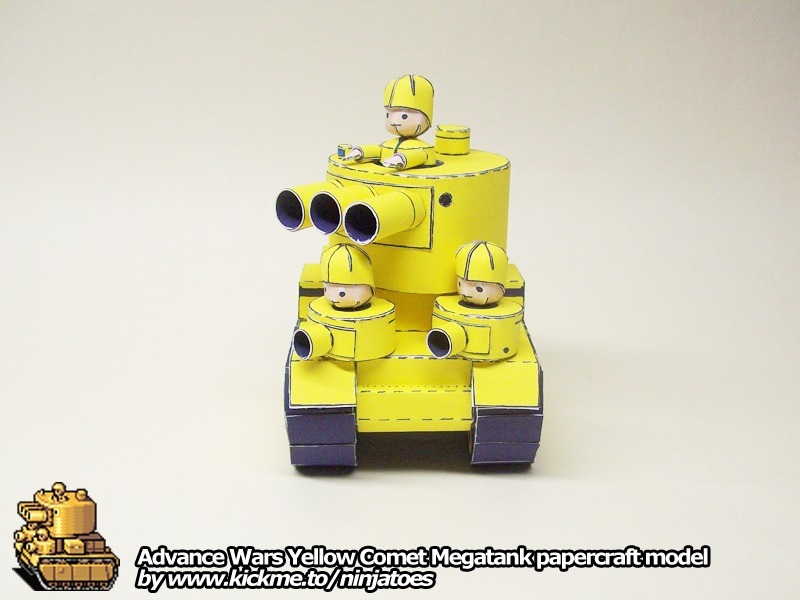 Танк Yellow Comet Megatank (Advance Wars) paper model