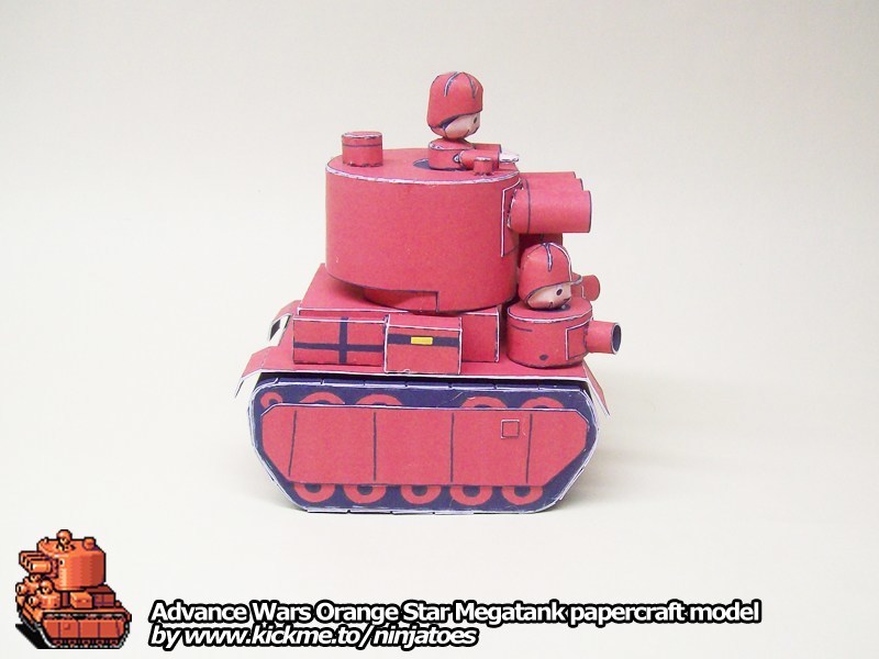Танк Orange Star Megatank (Advance Wars) paper model