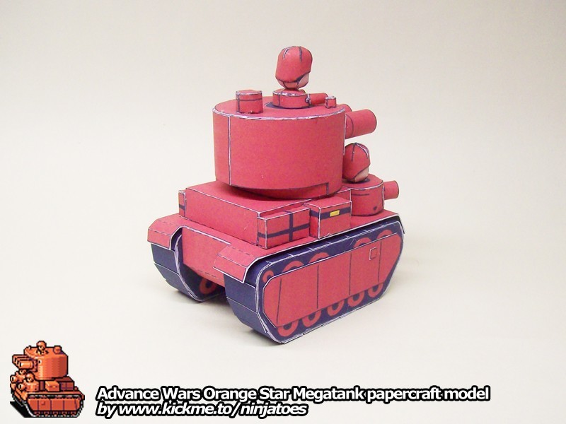 Танк Orange Star Megatank (Advance Wars) paper model
