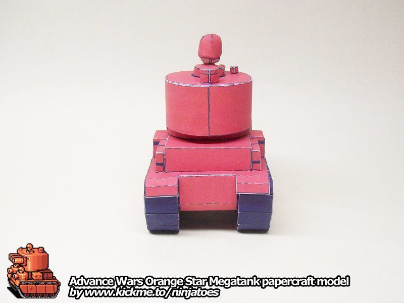 Танк Orange Star Megatank (Advance Wars) paper model