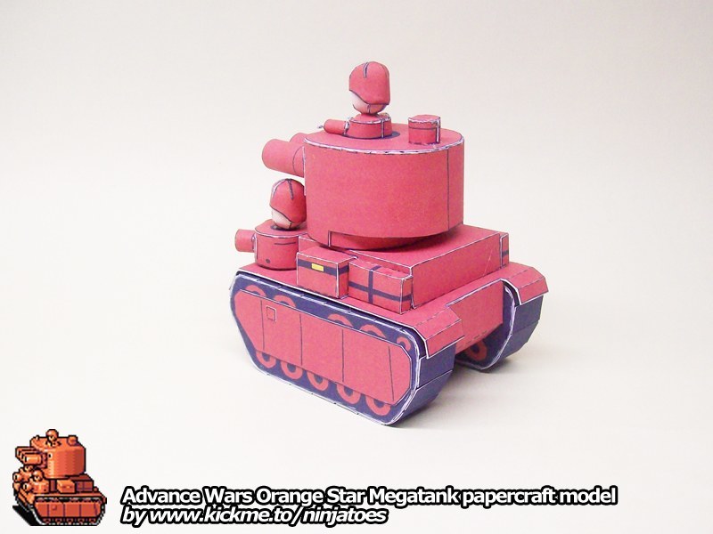 Танк Orange Star Megatank (Advance Wars) paper model