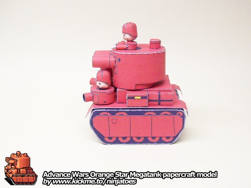 Танк Orange Star Megatank (Advance Wars) paper model