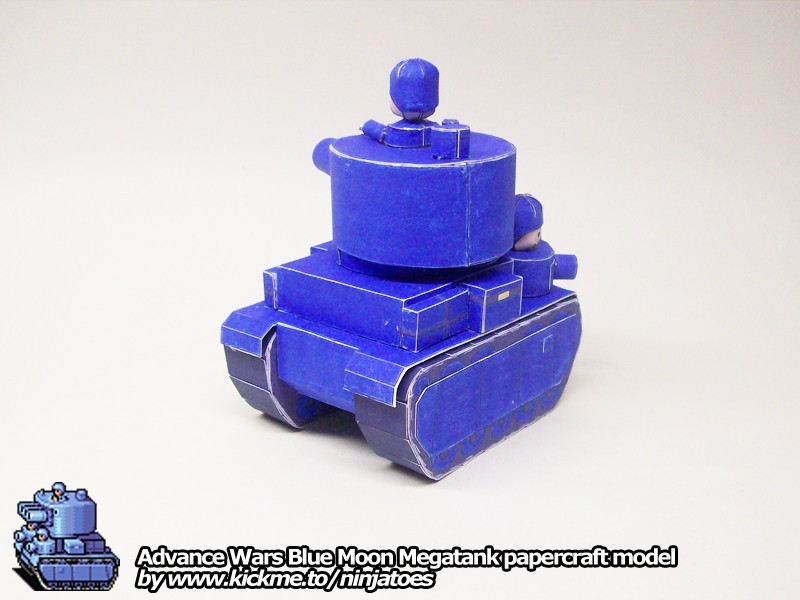 Танк Blue Moon Megatank (Advance Wars) paper model