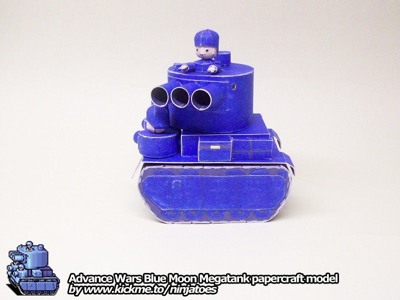 Танк Blue Moon Megatank (Advance Wars) paper model
