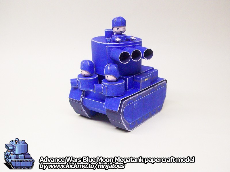 Танк Blue Moon Megatank (Advance Wars) paper model