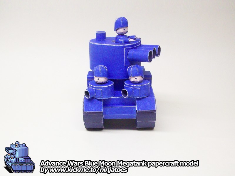 Танк Blue Moon Megatank (Advance Wars) paper model