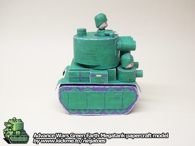 Танк Green Earth Megatank (Advance Wars) paper model
