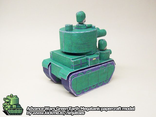 Танк Green Earth Megatank (Advance Wars) paper model