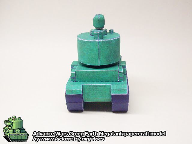 Танк Green Earth Megatank (Advance Wars) paper model