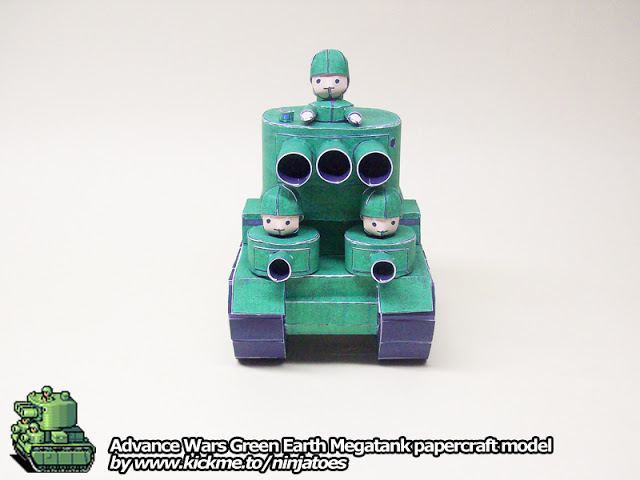 Танк Green Earth Megatank (Advance Wars) paper model