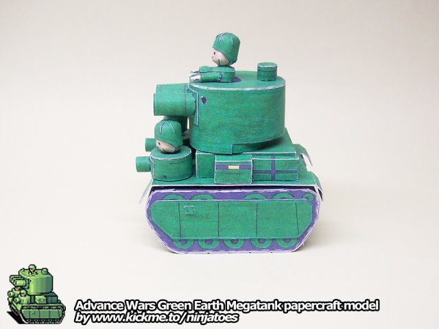 Танк Green Earth Megatank (Advance Wars) paper model