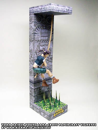 Молодая Лара Крофт (Tomb Raider) paper model
