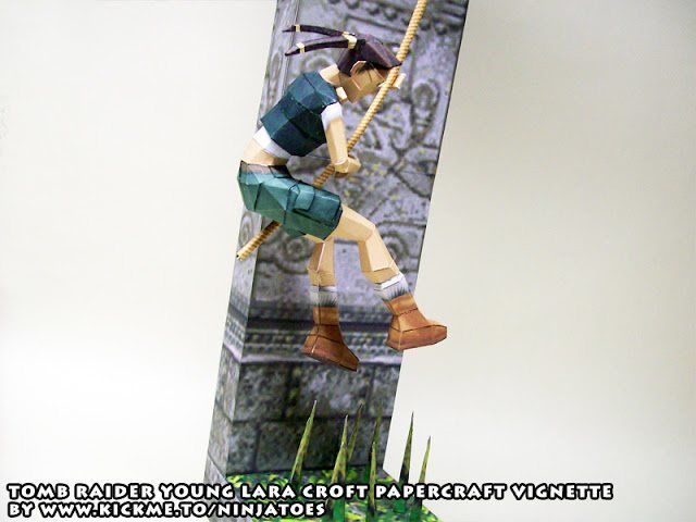 Молодая Лара Крофт (Tomb Raider) paper model