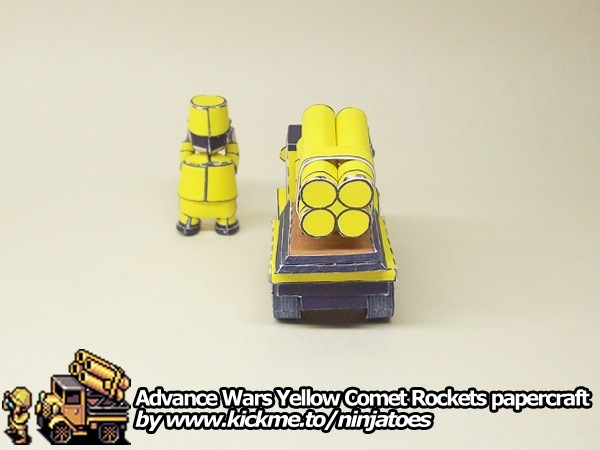 Ракетная установка Yellow Comet Rockets (Advance Wars) paper model