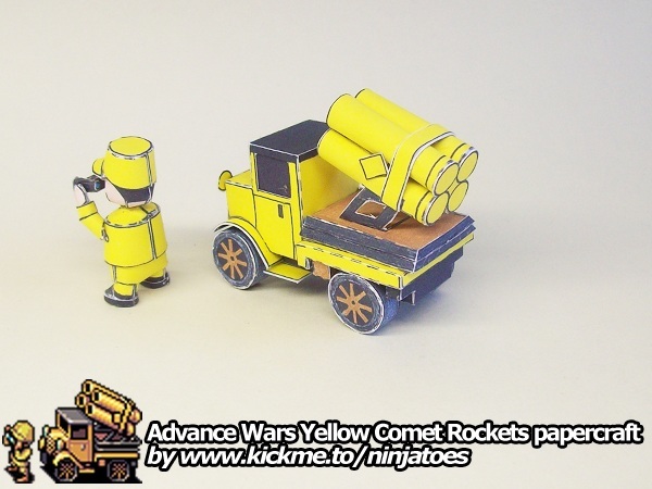 Ракетная установка Yellow Comet Rockets (Advance Wars) paper model