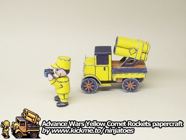 Ракетная установка Yellow Comet Rockets (Advance Wars) paper model