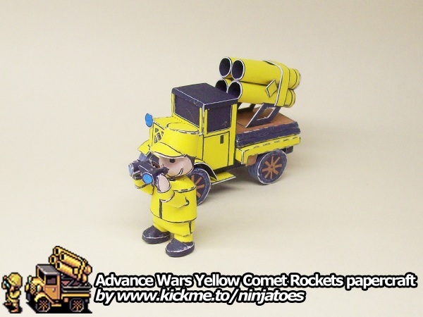 Ракетная установка Yellow Comet Rockets (Advance Wars) paper model