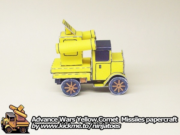 Зенитная установка Yellow Comet Missiles (Advance Wars) paper model