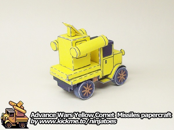 Зенитная установка Yellow Comet Missiles (Advance Wars) paper model