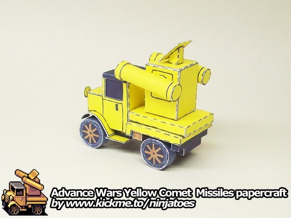 Зенитная установка Yellow Comet Missiles (Advance Wars) paper model