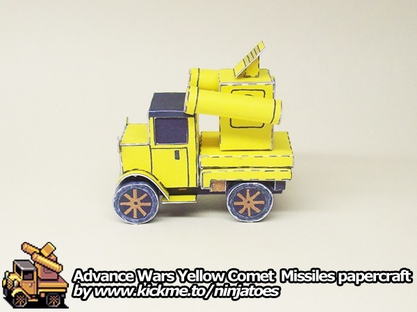 Зенитная установка Yellow Comet Missiles (Advance Wars) paper model