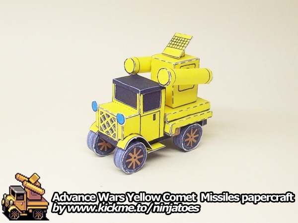 Зенитная установка Yellow Comet Missiles (Advance Wars) paper model