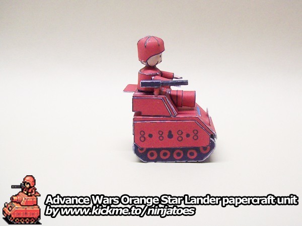 Танк Orange Star Tank (Advance Wars) paper model
