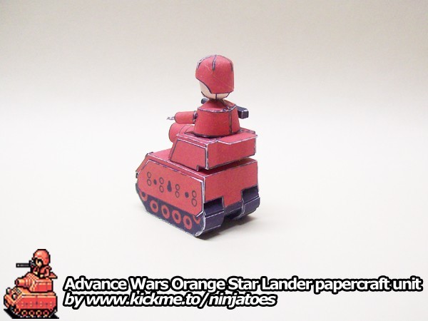 Танк Orange Star Tank (Advance Wars) paper model