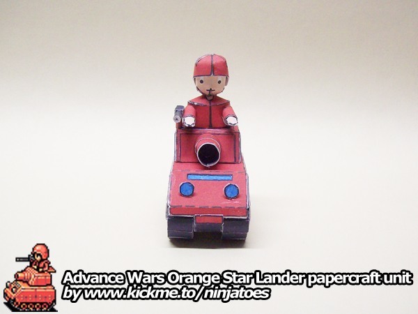 Танк Orange Star Tank (Advance Wars) paper model