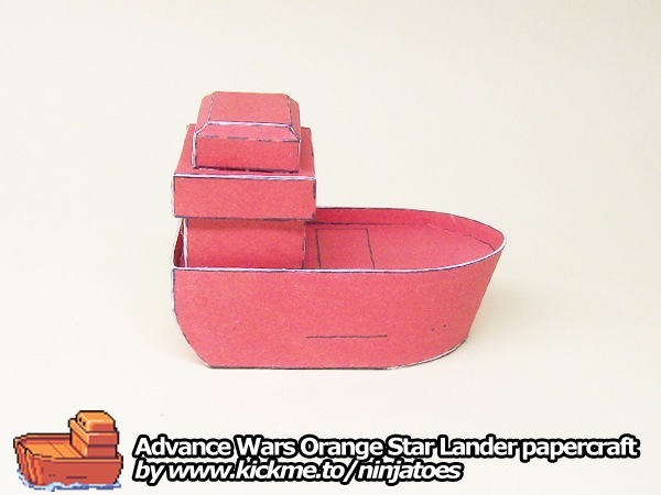 Десантный корабль Orange Star Lander (Advance Wars) paper model