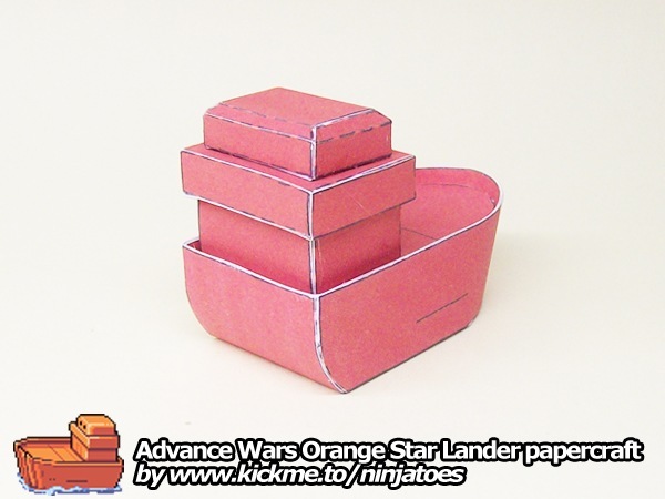 Десантный корабль Orange Star Lander (Advance Wars) paper model