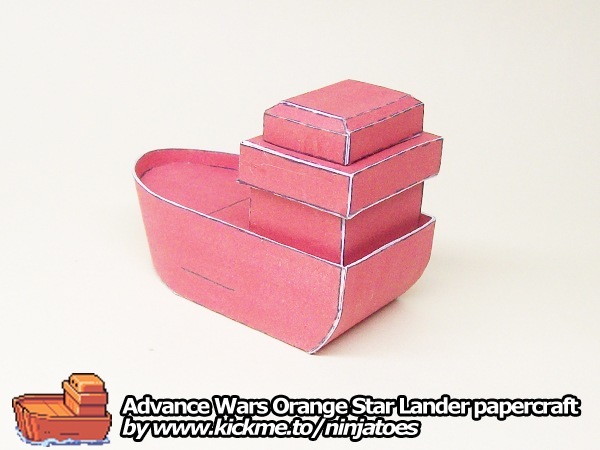 Десантный корабль Orange Star Lander (Advance Wars) paper model