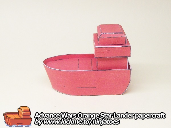 Десантный корабль Orange Star Lander (Advance Wars) paper model