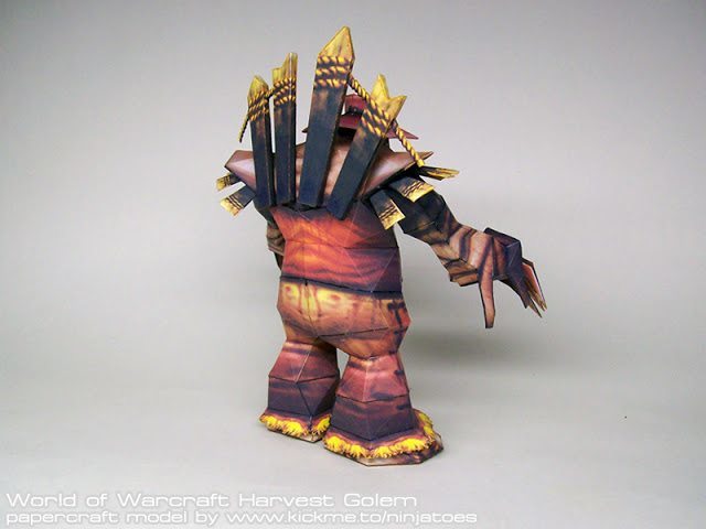 Урожайный голем (Warcraft) paper model