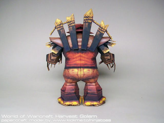 Урожайный голем (Warcraft) paper model