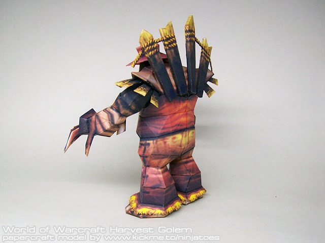 Урожайный голем (Warcraft) paper model