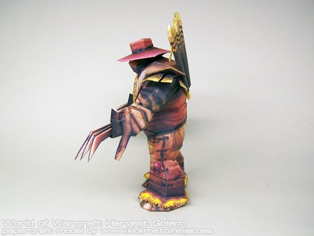 Урожайный голем (Warcraft) paper model