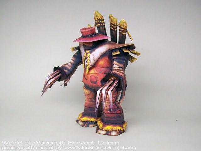 Урожайный голем (Warcraft) paper model