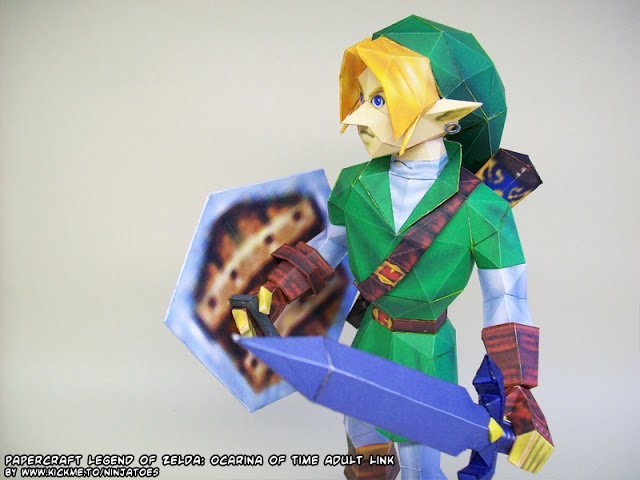 Взрослый Линк (The Legend of Zelda) paper model