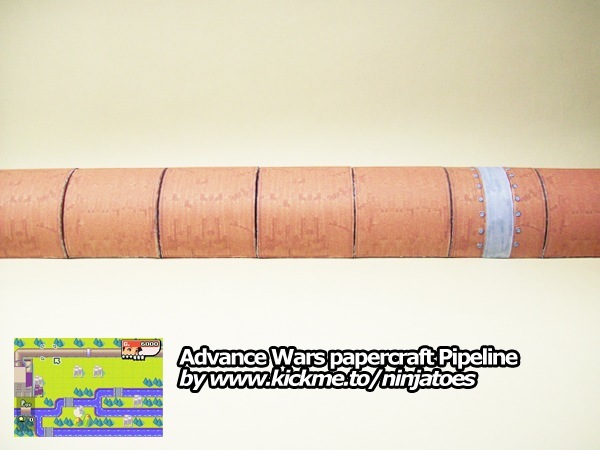 Шов трубопровода Black Hole Pipeseam (Advance Wars) paper model