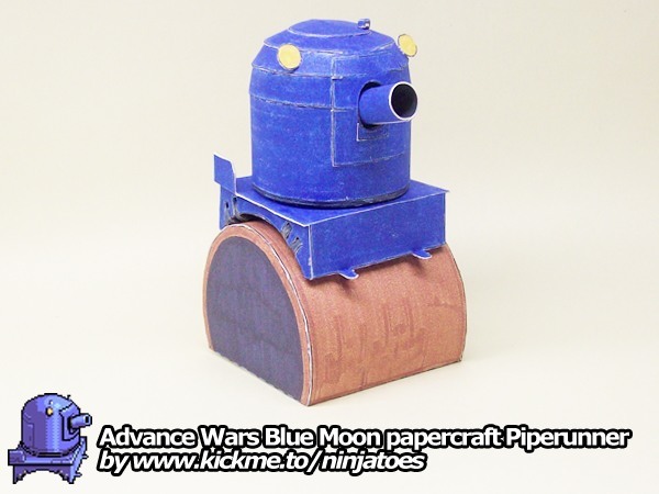 Пушка Blue Moon Piperunner (Advance Wars) paper model