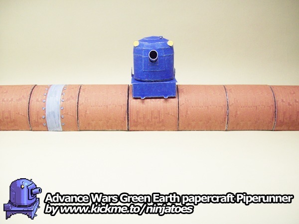 Пушка Blue Moon Piperunner (Advance Wars) paper model
