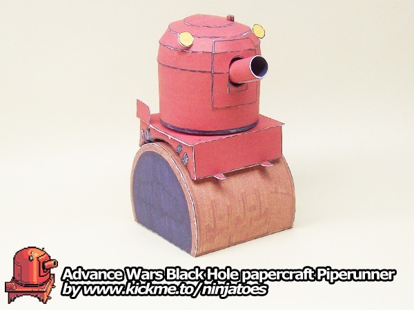 Пушка Orange Star Piperunner (Advance Wars) paper model