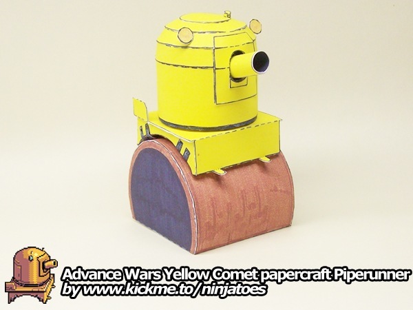 Пушка Yellow Comet Piperunner (Advance Wars) paper model