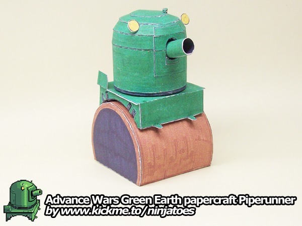 Пушка Green Earth Piperunner (Advance Wars) paper model