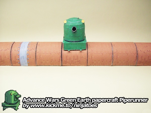 Пушка Green Earth Piperunner (Advance Wars) paper model