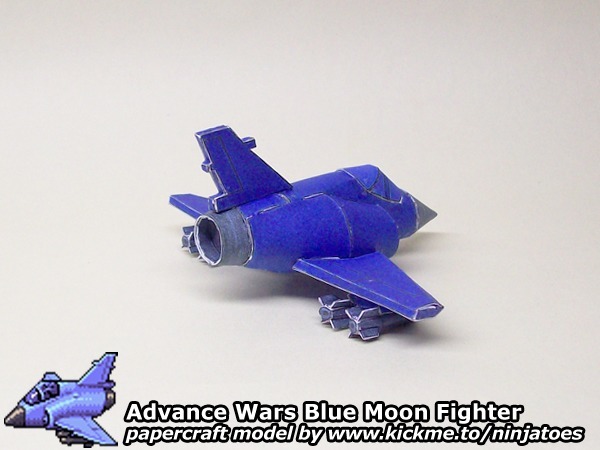 Истребитель Blue Moon Fighter (Advance Wars) paper model