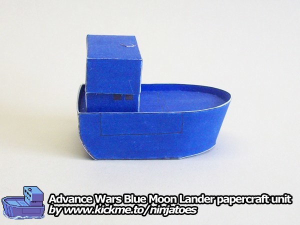 Десантный корабль Blue Moon Lander (Advance Wars) paper model