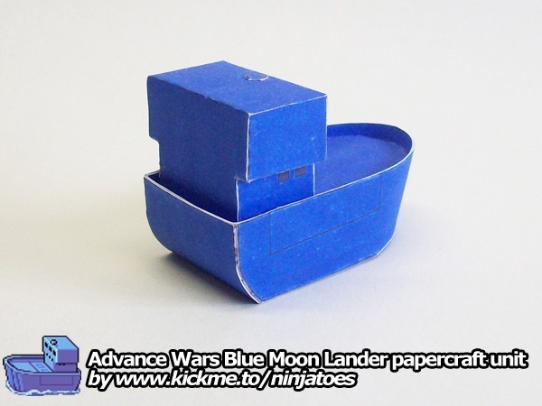 Десантный корабль Blue Moon Lander (Advance Wars) paper model