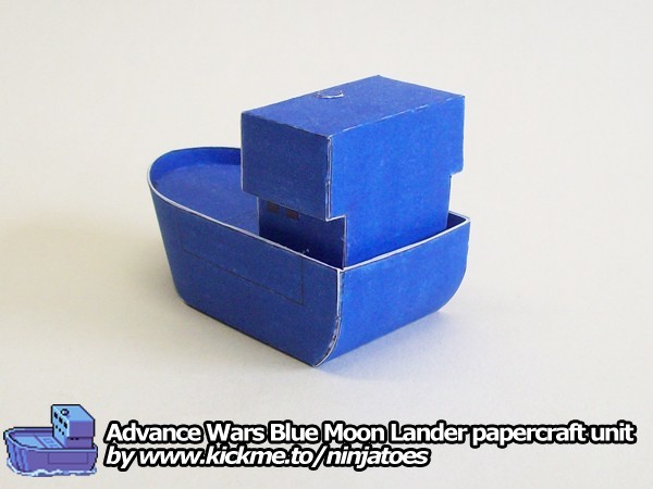 Десантный корабль Blue Moon Lander (Advance Wars) paper model